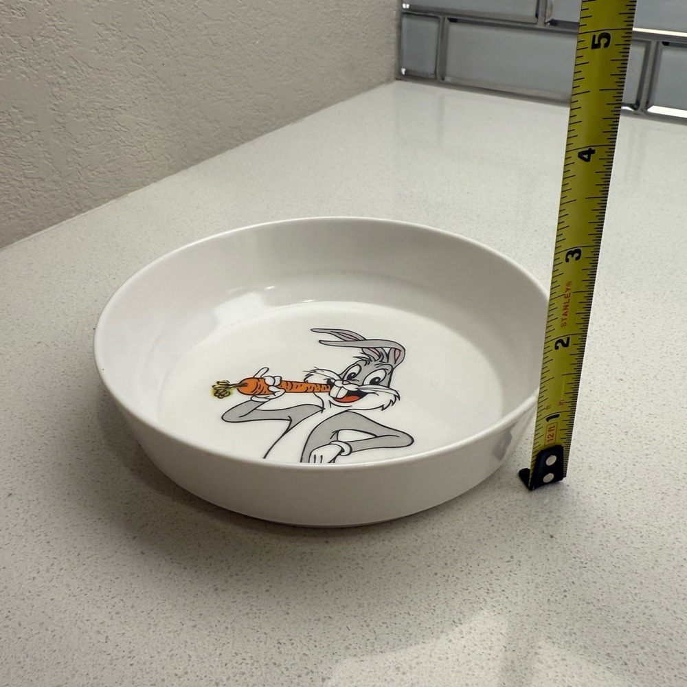 Vintage Looney Tunes Plate and Bowl Bugs Bunny Elmer Fudd Porky Pig Daffy Duck - Picture 11 of 11
